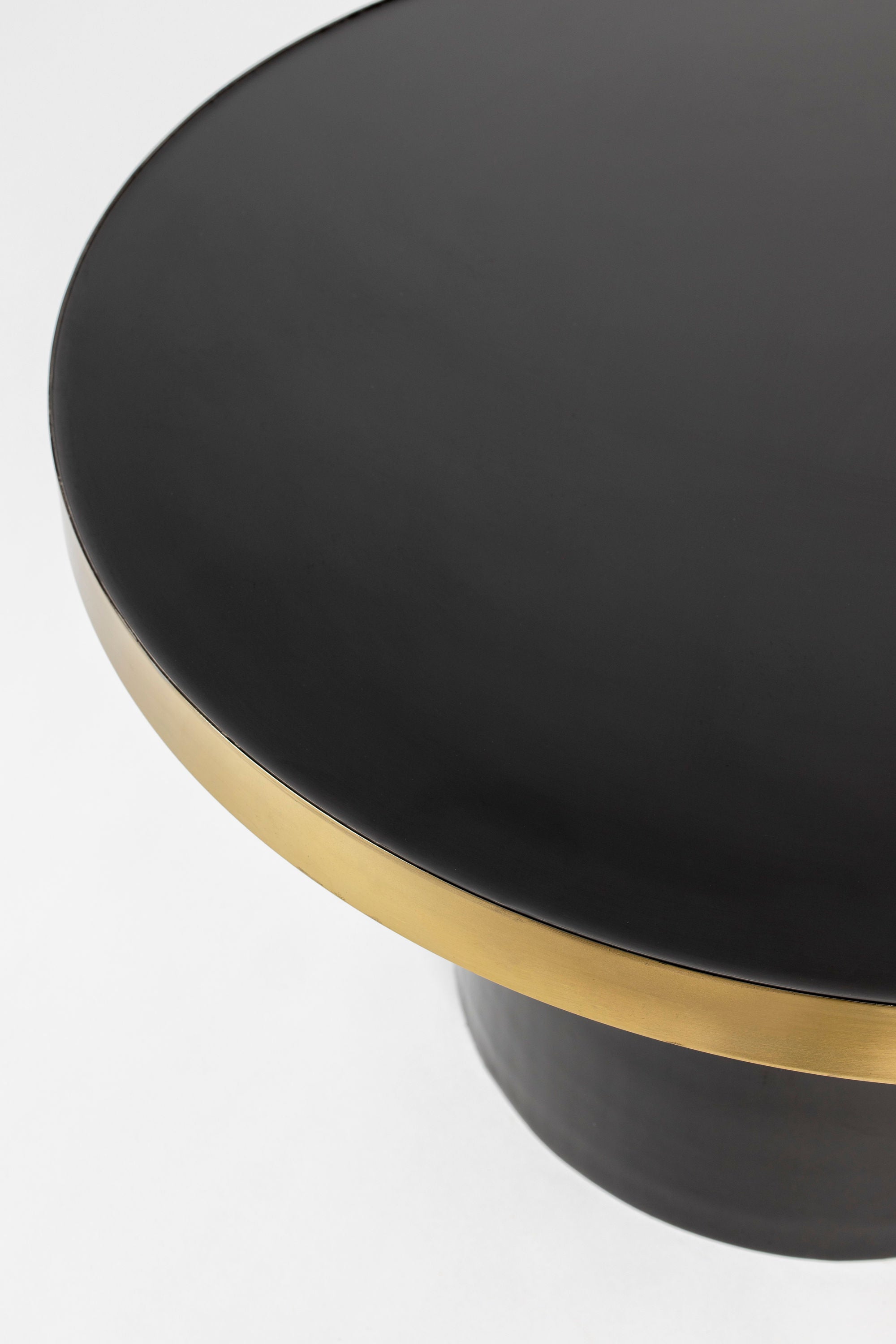 Zuiver Glam Gloss Black & Gold Round Coffee Table
